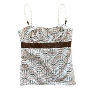 Loft Embroidered Circles Spaghetti Strap Top